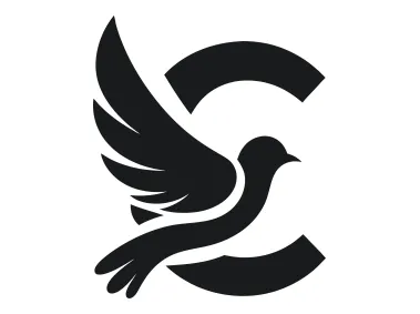 Dove in Letter C Logo Template