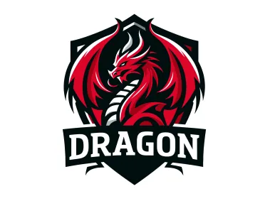 Dragon Design with Text Logo Template