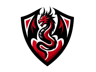 Dragon Silhouette Logo Template