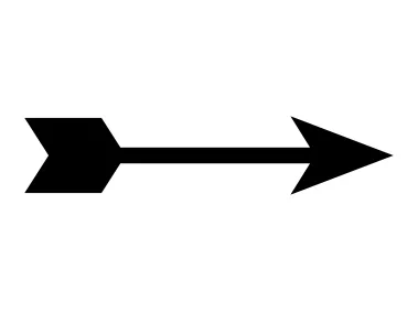 Dual Tail Horizontal Arrow Icon