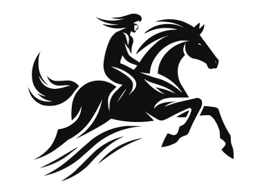 Dynamic Rider Horse Logo Template