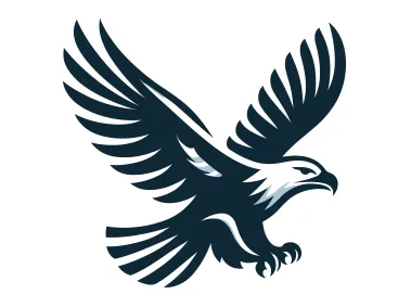 Eagle Floating in the Air Logo Template