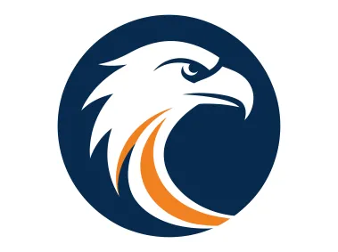 Eagle Head in Blue Circle Logo Template