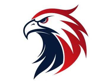 Eagle Head Sideview Design Logo Template