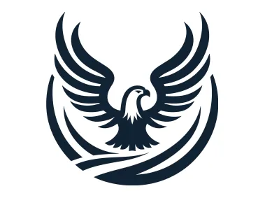 Eagle with Two Wings Spread Logo Template