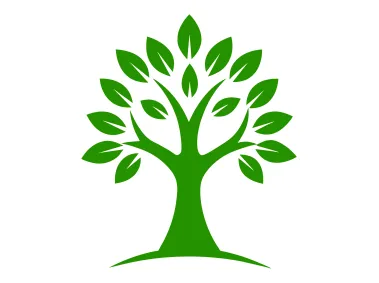 Eco Green Tree with Leaves Logo Template