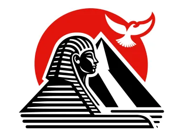 Egyptian Pyramids with Sphinx Logo Template