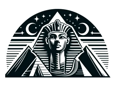 Egyptian Pyramids with Sphinx Logo Template