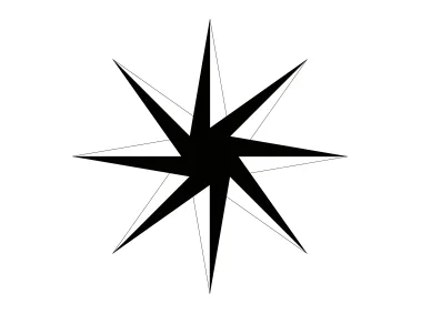 Eight Pointed SVG Star Shape Logo Template