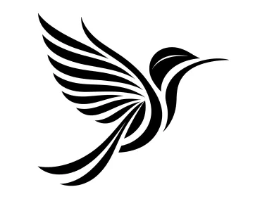 Elegant Hummingbird Design Logo Template