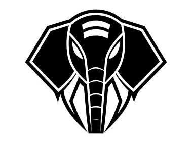 Elephant Black Abstract Logo Template