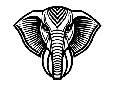 Elephant Illustration Logo Template