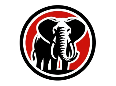 Elephant in Circle Logo Template