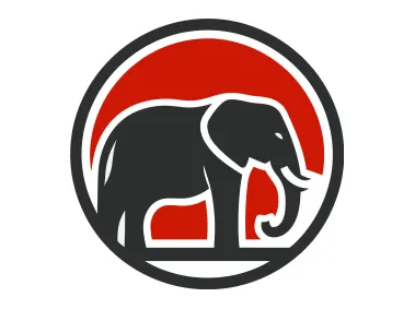Elephant in Circle Logo Template