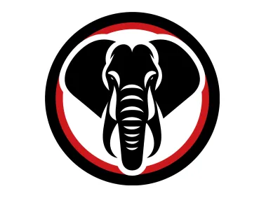 Elephant in Circle Logo Template