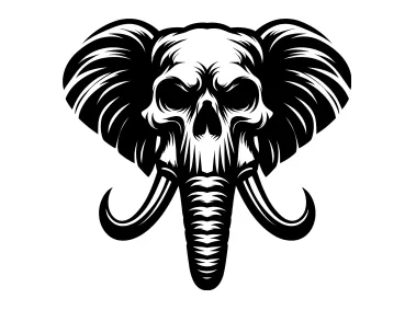 Elephant Skull Logo Template