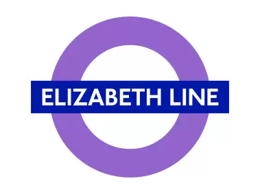 Elizabeth Line Roundel With Text Logo
