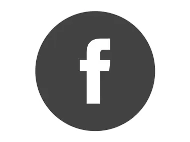 Facebook Black Round Icon Logo