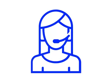 Female Advisor Icon Blue Icon