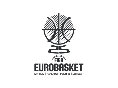 FIBA EuroBasket 2025 Monochrome Black Logo
