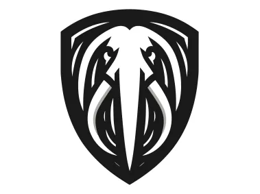 Fierce Mastodon Shield Logo Template
