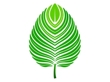 Fingerprint Formed Green Leaf Logo Template