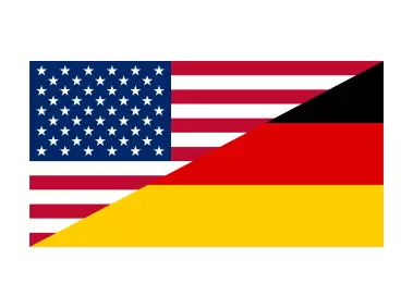 Flag of the United States and Germany Logo