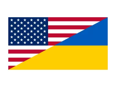 Flag of the United States and Ukraine Logo