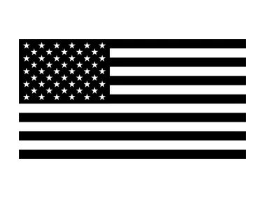 Flag of the United States Black and White Logo