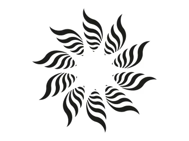 Flaming Swirl Dynamic Circular Shape Logo Template