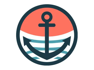 Flat Circle Anchor Logo Template