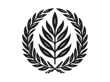 Floral Black Wreath Logo Template