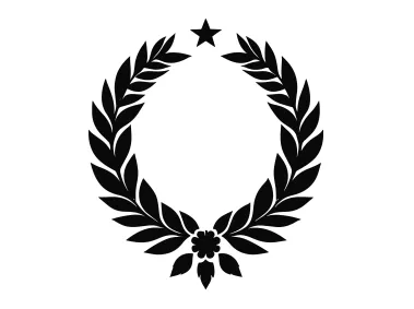 Floral Black Wreath Logo Template