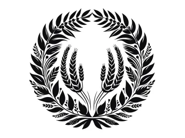 Floral Black Wreath Logo Template