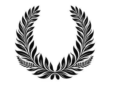 Floral Black Wreath Logo Template