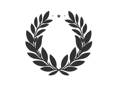 Floral Black Wreath Logo Template