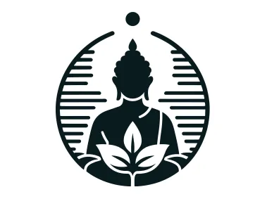Floral Buddha SVG Logo Template