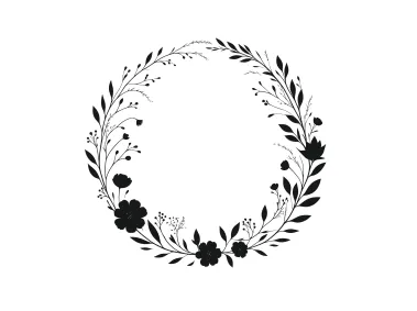Floral Design Wreath Logo Template