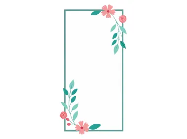 Floral Frame Border Design Logo