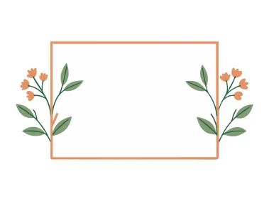 Floral Frame Border Illustration with Spring Flower Vector