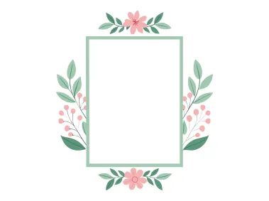 Floral Frame Border Illustration Vector