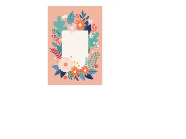 Floral Frame Template for Elegant Designs Vector