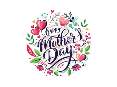 Floral Happy Mother's Day Design Vector