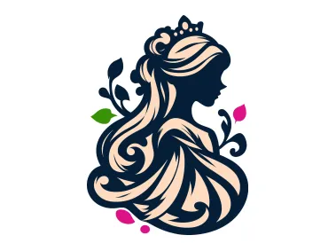 Floral Princess Logo Template