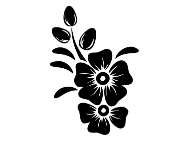 Flower Silhoutte Logo Template