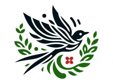 Flying Abstract Sparrow Logo Template