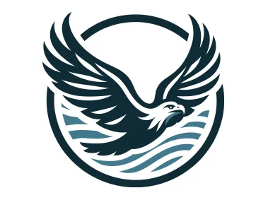 Flying Eagle in Circle Logo Template