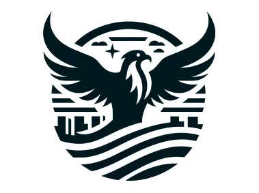 Flying Eagle in Crcle Logo Template