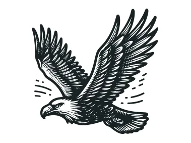 Flying Hunter Eagle Logo Template