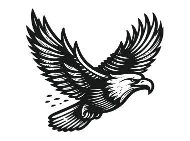 Flying Hunter Eagle Logo Template